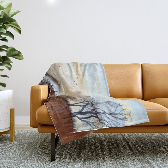 Duck Hunting Season Begins For The Canvasback Throw Blanket Gallery Image 1