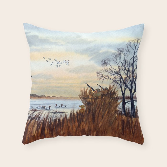 Duck Hunting Season Begins For The Canvasback Throw Pillow Gallery Image 6