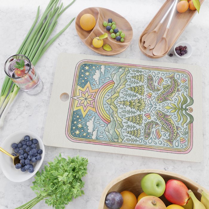 River Rainbows Cutting Board Gallery Image 2