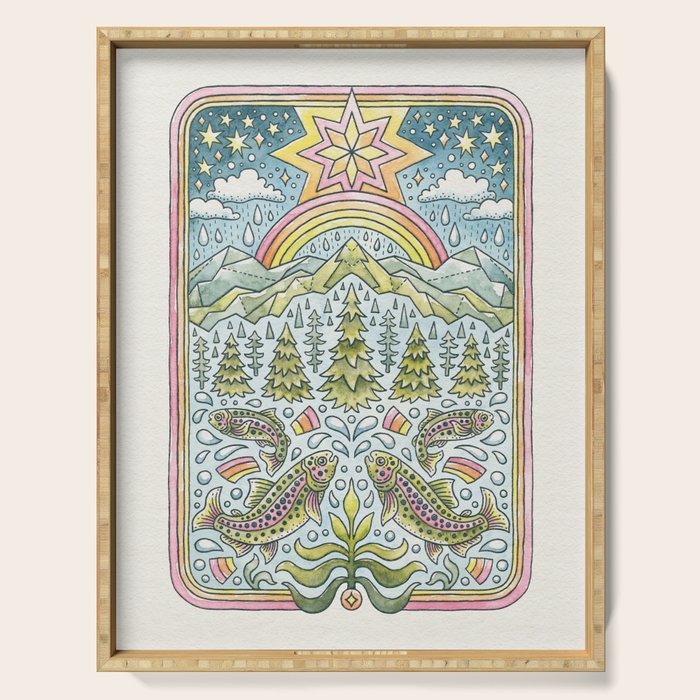 River Rainbows Serving Tray Gallery Image 1