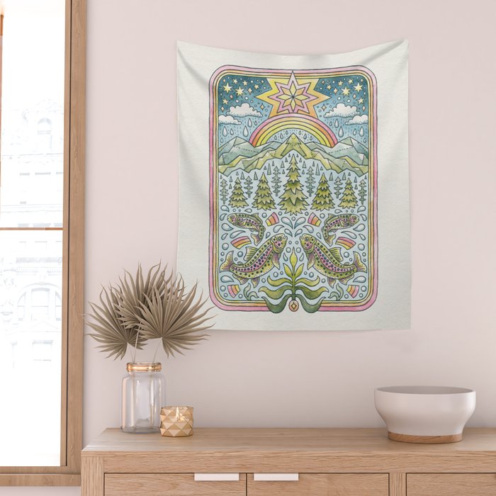 River Rainbows Wall Tapestry Gallery Image 2