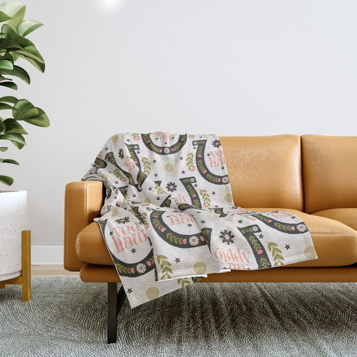 Yee Haw Horseshoe Throw Blanket Gallery Image 1