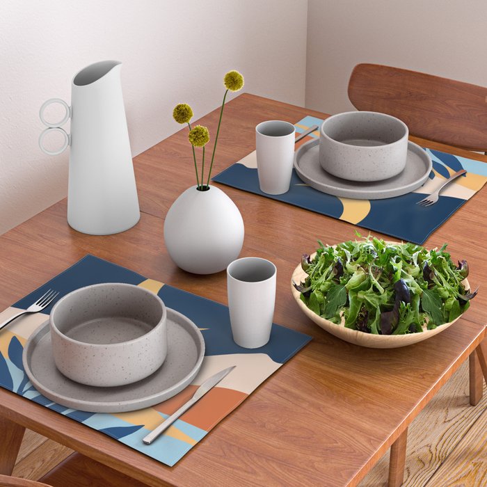 Moon and Night Bloomer Mountain Landscape Placemat Gallery Image 2