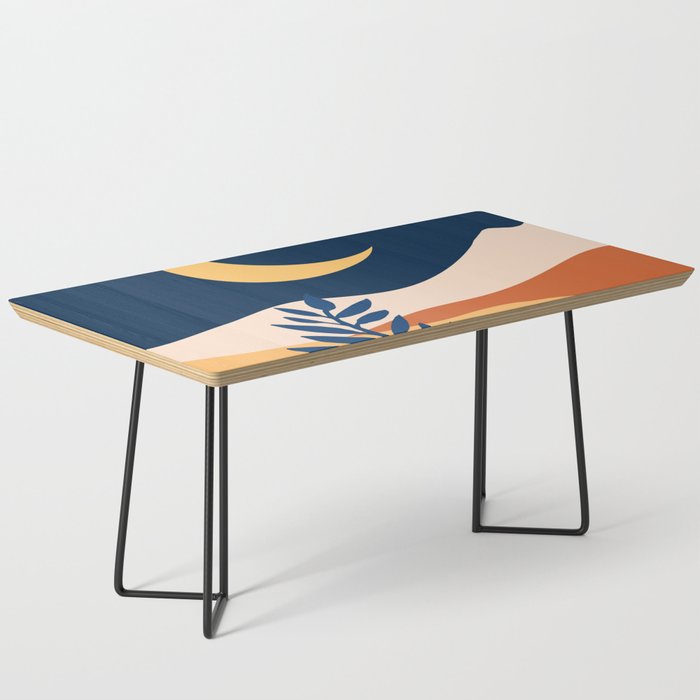 Moon and Night Bloomer Mountain Landscape Coffee Table Gallery Image 1