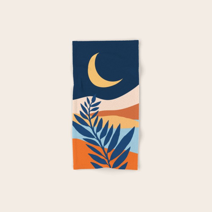 Moon and Night Bloomer Mountain Landscape Towels Gallery Image 1