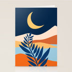 Moon and Night Bloomer Mountain Landscape Stationery Card Gallery Image 2
