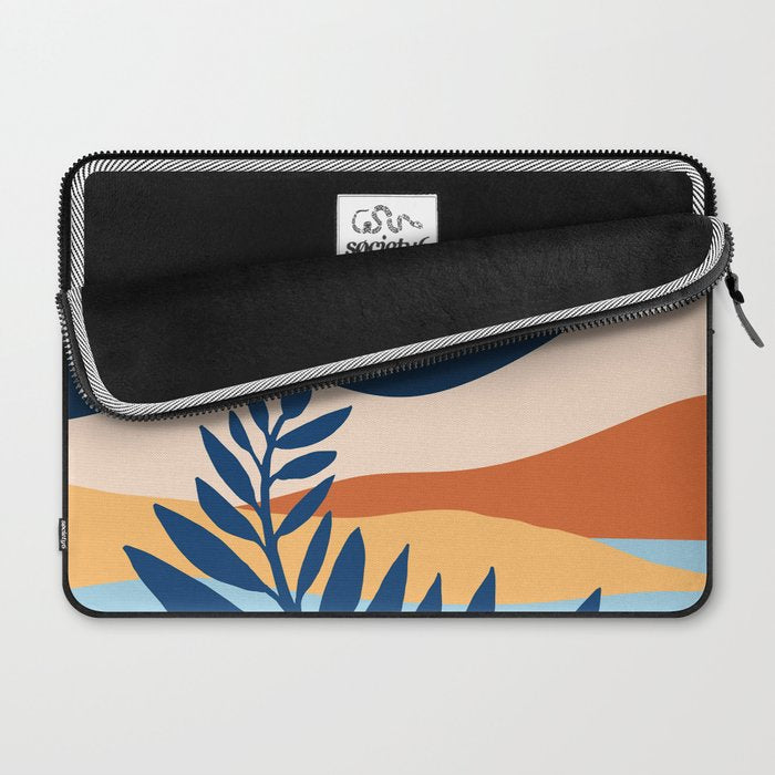 Moon and Night Bloomer Mountain Landscape Laptop Sleeve Gallery Image 2