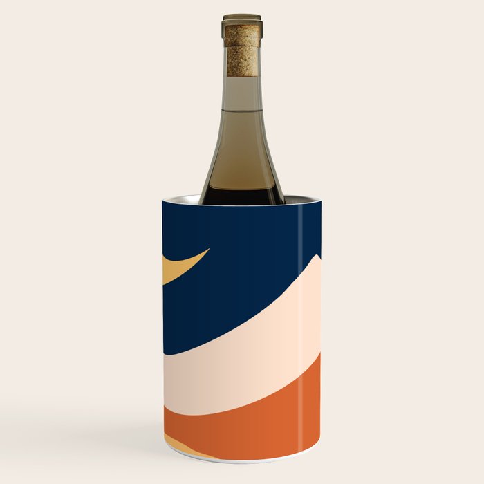 Moon and Night Bloomer Mountain Landscape Wine Chiller Gallery Image 3