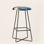 Moon and Night Bloomer Mountain Landscape Stool Gallery Image 1