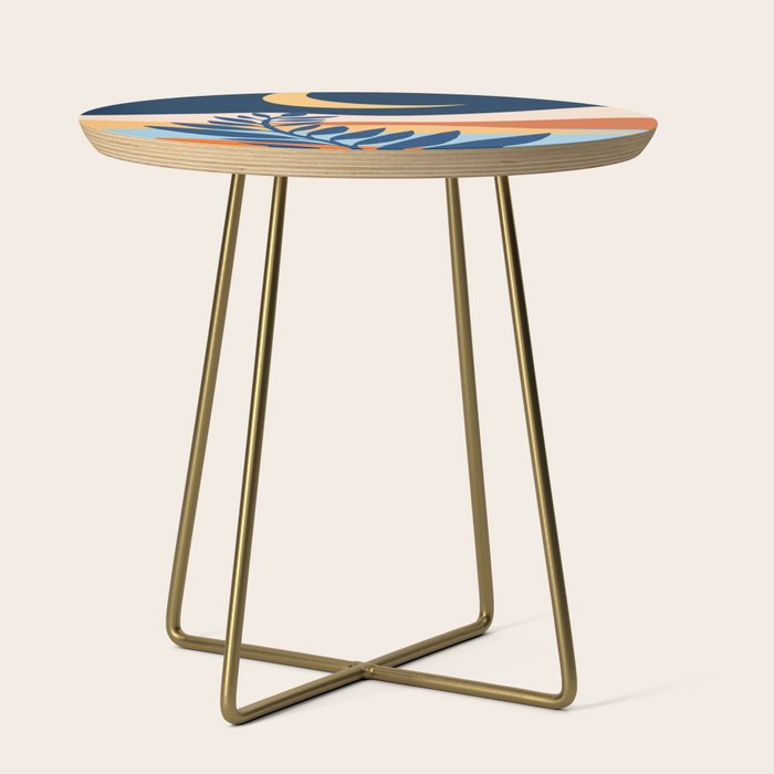 Moon and Night Bloomer Mountain Landscape Side Table Gallery Image 1