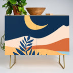 Moon and Night Bloomer Mountain Landscape Credenza Gallery Image 1