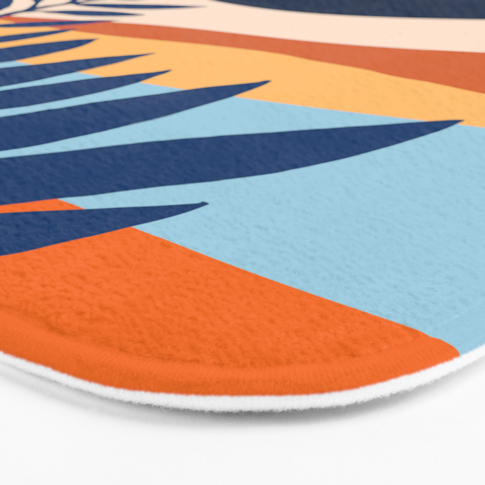 Moon and Night Bloomer Mountain Landscape Bath Mat Gallery Image 3