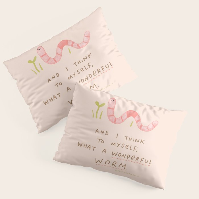 Wonderful Worm Pillow Sham Gallery Image 3