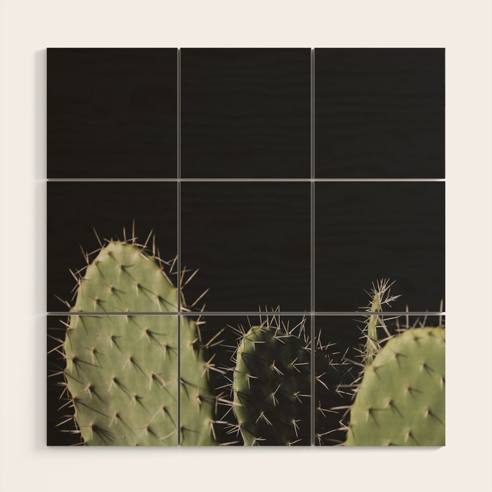 Cactus Wood Wall Art Gallery Image 1