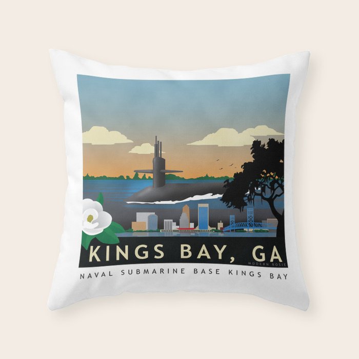 Kings Bay, GA - Submarine Homeport Throw Pillow Gallery Image 1