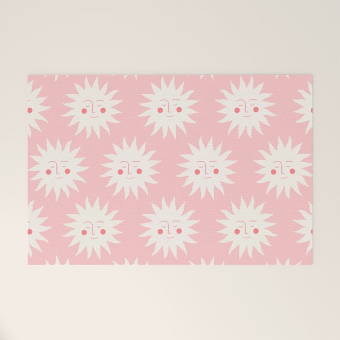 Pink Sunny Days Welcome Mat Gallery Image 1