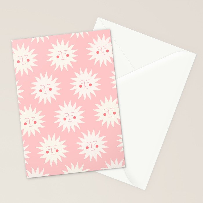 Pink Sunny Days Stationery Card Gallery Image 2