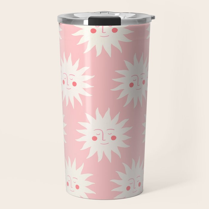 Pink Sunny Days Travel Mug Gallery Image 1