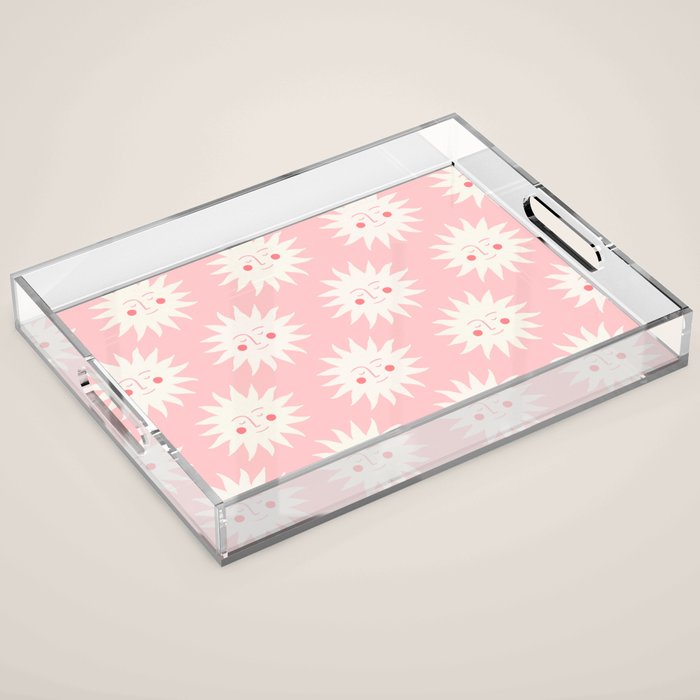 Pink Sunny Days Acrylic Tray Gallery Image 1
