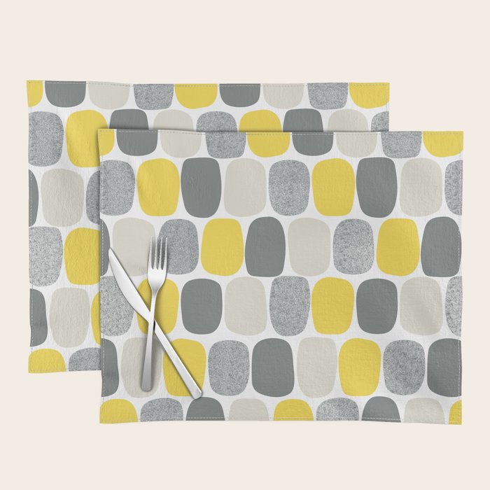 Wonky Ovals in Yellow Placemat Gallery Image 1
