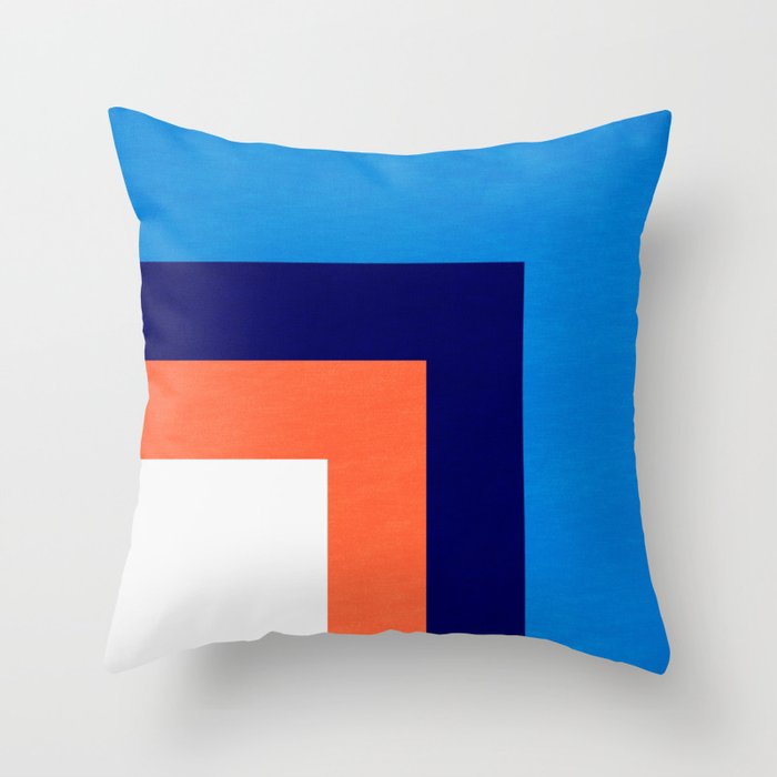 French Riviera: Bauhaus Abstraction 01 Throw Pillow Gallery Image 1