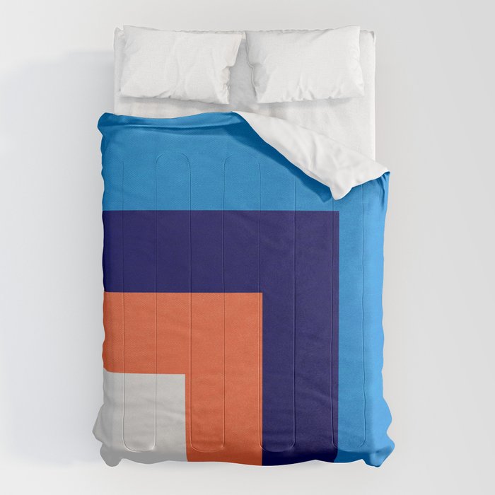 French Riviera: Bauhaus Abstraction 01 Comforter Gallery Image 1