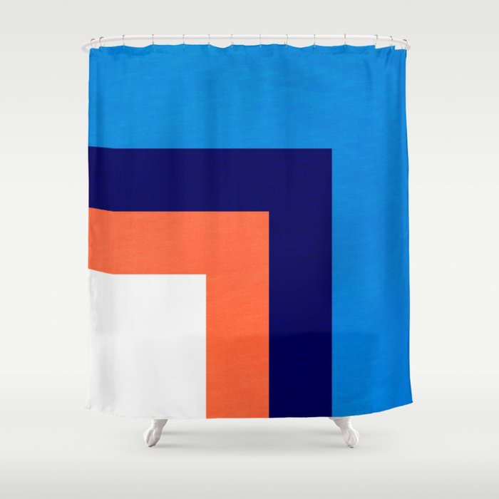 French Riviera: Bauhaus Abstraction 01 Shower Curtain Gallery Image 1