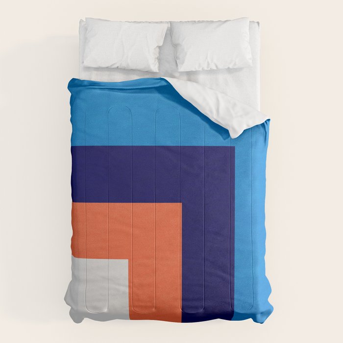 French Riviera: Bauhaus Abstraction 01 Comforter Gallery Image 6