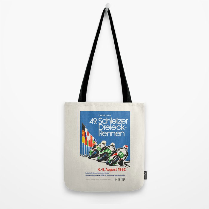 Vintage motorsport poster - Schleizer Dreieck, 1982 Tote Bag Gallery Image 2
