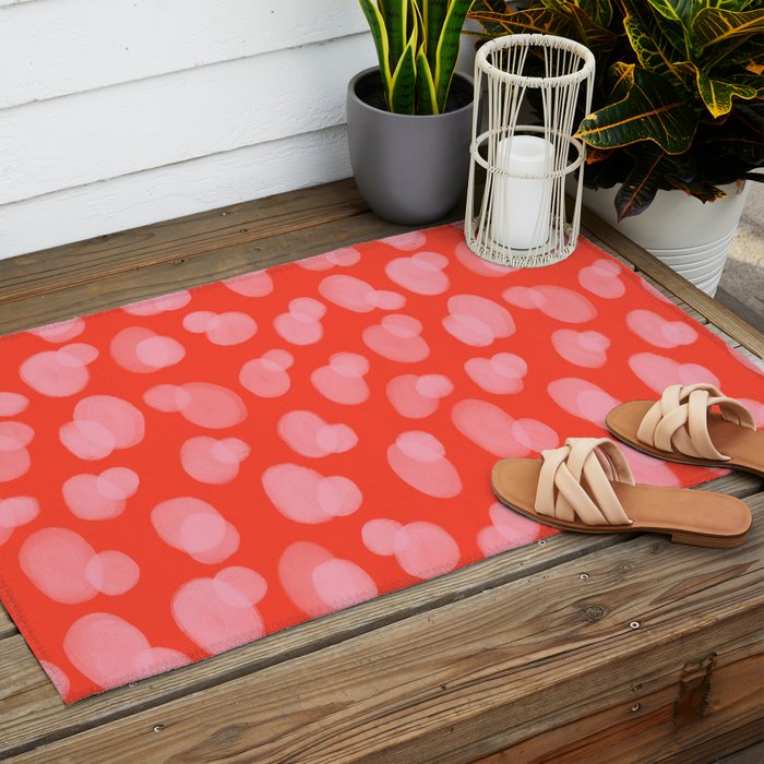 Cute abstract dots Outdoor Rug Gallery Image 2