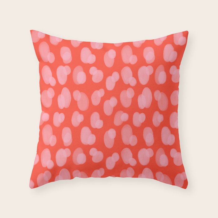 Cute abstract dots Throw Pillow Gallery Image 6