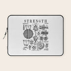 Gym Fitness Workout Dumbbell Kettlebell Vintage Patent Print Laptop Sleeve Gallery Image 1