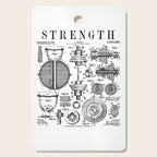 Gym Fitness Workout Dumbbell Kettlebell Vintage Patent Print Cutting Board Gallery Image 1
