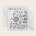 Gym Fitness Workout Dumbbell Kettlebell Vintage Patent Print Placemat Gallery Image 1