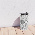 Gym Fitness Workout Dumbbell Kettlebell Vintage Patent Print Travel Mug Gallery Image 4