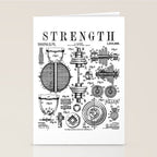 Gym Fitness Workout Dumbbell Kettlebell Vintage Patent Print Stationery Card Gallery Image 2