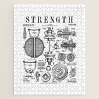 Gym Fitness Workout Dumbbell Kettlebell Vintage Patent Print Jigsaw Puzzle Gallery Image 1