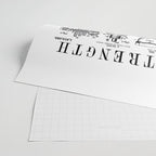 Gym Fitness Workout Dumbbell Kettlebell Vintage Patent Print Wrapping Paper Gallery Image 2