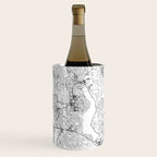 Seattle White Map Wine Chiller Gallery Image 3