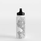 Seattle White Map Water Bottle Gallery Image 3