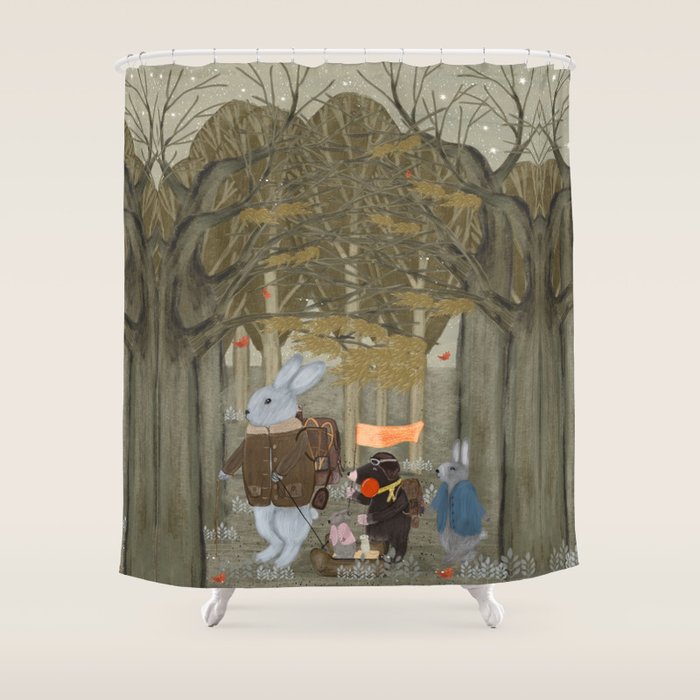 a little woodland adventure Shower Curtain Gallery Image 1