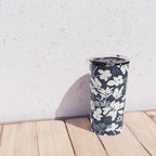 Dark and Light Blue Floral Star of David Travel Mug Gallery Image 4