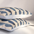 Thin Scalloped Line in indigo watercolor blue Pillow Sham Gallery Image 3