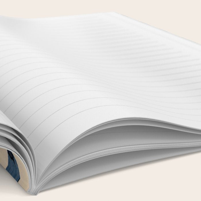 Thin Scalloped Line in indigo watercolor blue Notebook Gallery Image 2