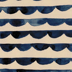 Thin Scalloped Line in indigo watercolor blue Coffee Mug Gallery Image 2