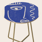 Abstract Face 23 Cobalt Blue Side Table Gallery Image 2