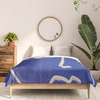 Abstract Face 23 Cobalt Blue Comforter Gallery Image 3