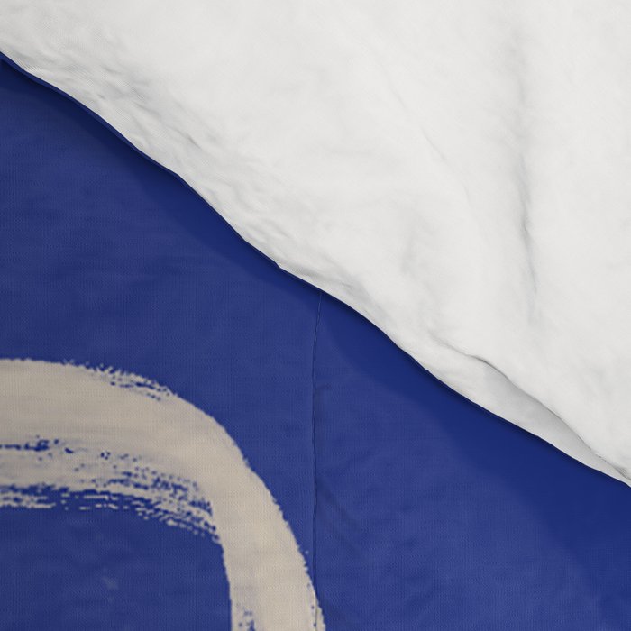 Abstract Face 23 Cobalt Blue Comforter Gallery Image 4