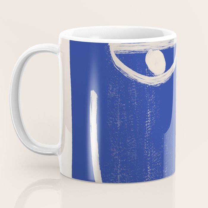 Abstract Face 23 Cobalt Blue Coffee Mug Gallery Image 3