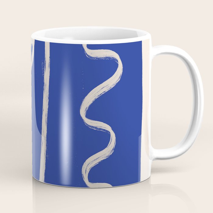 Abstract Face 23 Cobalt Blue Coffee Mug Gallery Image 1